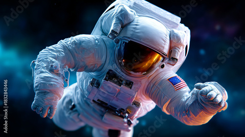 Astronaut Floating Beside T...