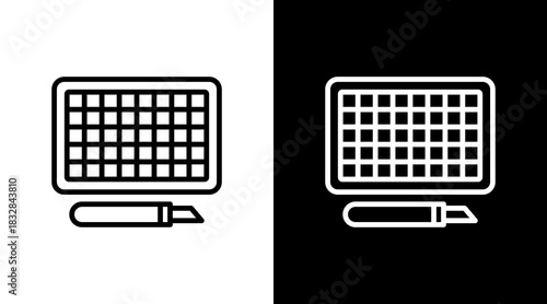 Cutting Mat  White Icon Set Design