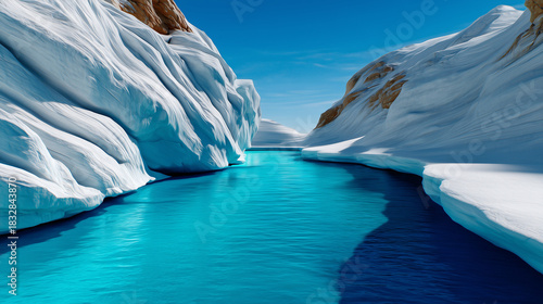 Melting Glacier Canyon with...