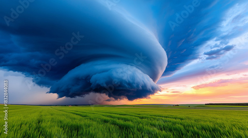 Tornado Funnel Forming Over...