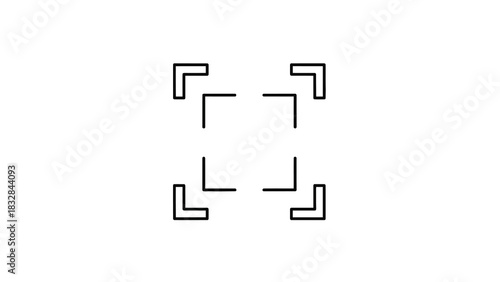 Minimalist digital interface concept representing a precise focus target or camera view frame, ideal for user experience design, content creation, and multimedia applications