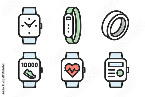 Smart wearables: watches, bands, rings, and fitness apps