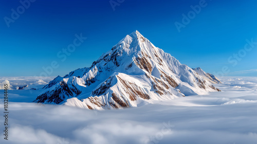 Snowy Swiss Alps Peak Above...