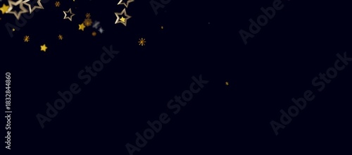 Wallpaper Mural Festive background with golden stars and snowflakes on a deep blue backdrop, ideal for Christmas or New Year designs. Torontodigital.ca