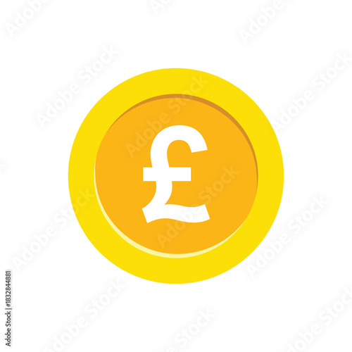 Pound icon set. Pound symbol inside circle. Pound currency symbol