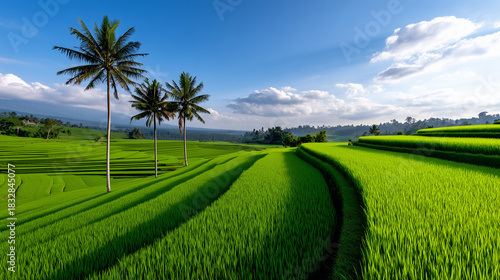 Tropical Bali Rice Terraces...