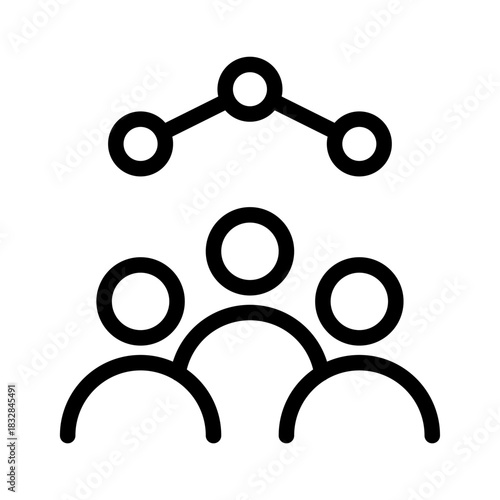 Group Connection Data Analysis Icon