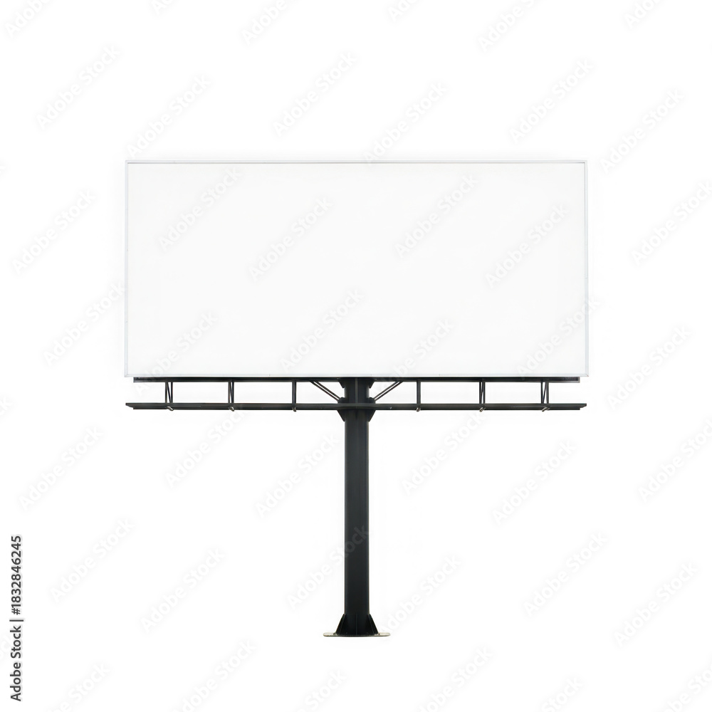 Obraz premium Blank billboard structure isolated on transparent background