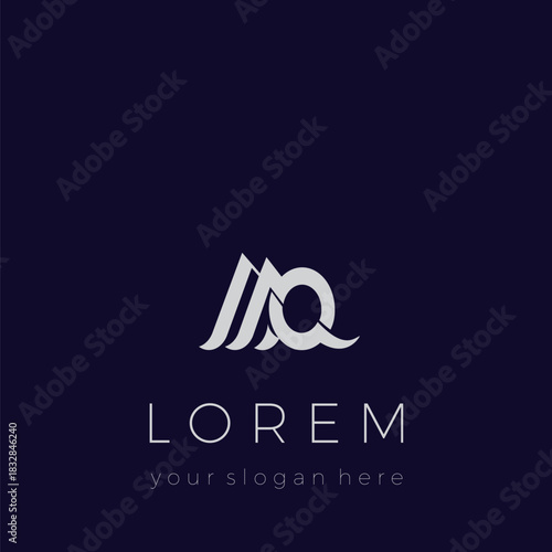 MQ Initial Letter Logo. Vector Monogram Logo for business or corporate identity.