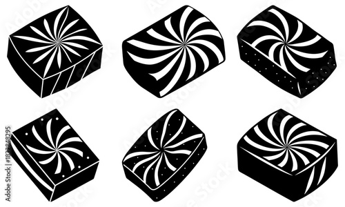 Delightful candies collection for sweet treats concept, perfect for confectionery designs, holiday themes and delicious dessert promotions, scalable vector graphic