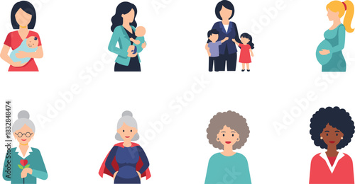 Diverse group of women representing different ages and life stages