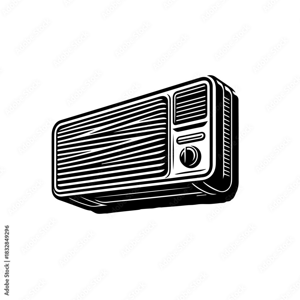 Fototapeta premium Air Conditioner and Heater Vector Illustration