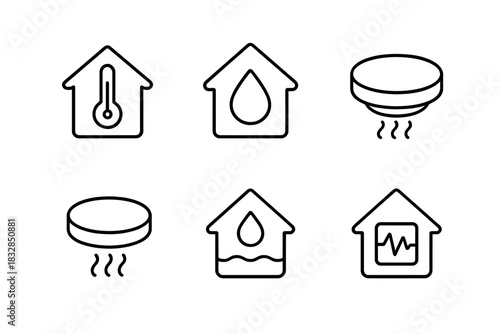 Smart home sensors: temperature, humidity, smoke, water, seismic monitoring