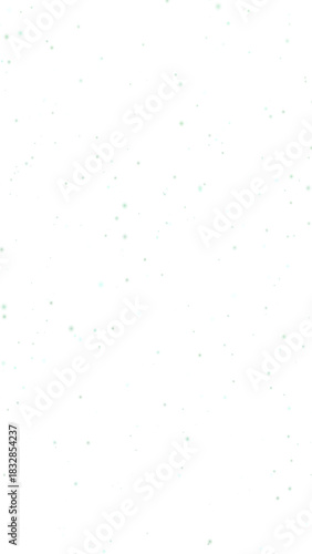 Dense glowing snowy particles overlay vertical 3D render