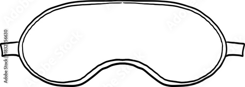  sleep mask doodle hand drawn icon. Outline drawing sleeping night mask