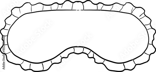  sleep mask doodle hand drawn icon. Outline drawing sleeping night mask