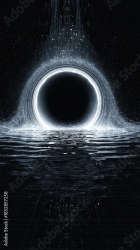 Waters stir around a cosmic black hole