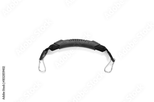 Plastic handle to carry heavy underwater camera isolated on white background    