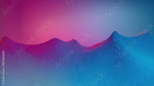 Abstract digital landscape with undulating surface and vibrant gradient colors, creating a modern background