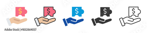 contribution icon set multi style various collection