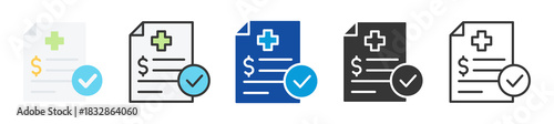qualified medical expense icon set multi style various collection