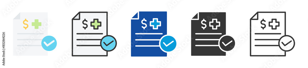 Obraz premium claim icon set multi style various collection