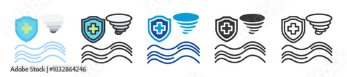 catastrophic health insurance icon set multi style various collection