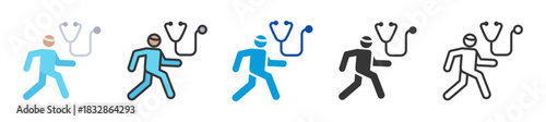 outpatient care icon set multi style various collection