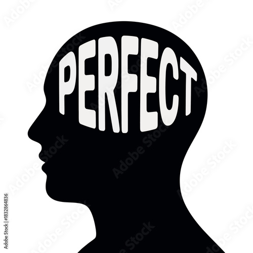 The word 'PERFECT' is displayed inside the silhouette of a person's head.