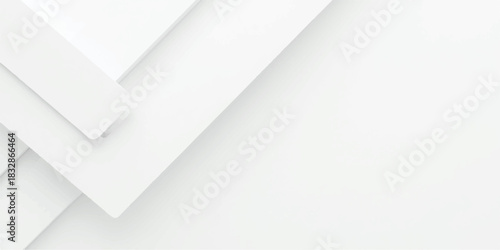 Abstract white paper background design with subtle shadow, template for document or letter