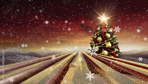 Joyful christmas celebration winter wonderland digital artwork festive environment aesthetic viewpoint holiday spirit and cheer in a snowy landscape