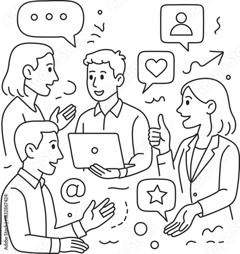 social networking  communication between people in social networks conversation and feedback in a dialogue .