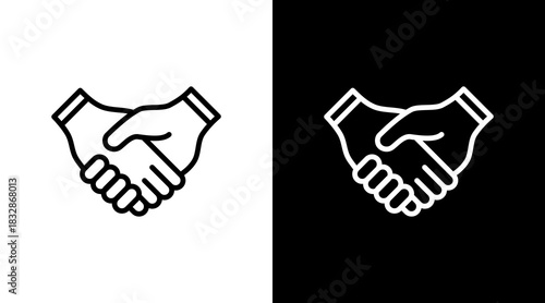 Unity Hands  White Icon Set Design