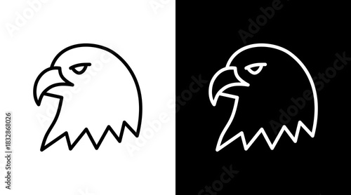 Bald Eagle  White Icon Set Design