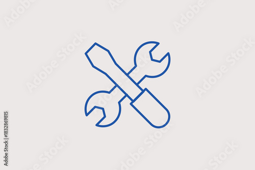 work tools illustration in line style design. Vector illustration.