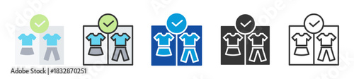 dress code icon set multi style various collection