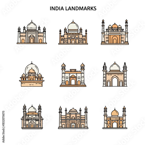 Iconic India Landmarks Collection A Visual Journey Through India's Architectural Heritage