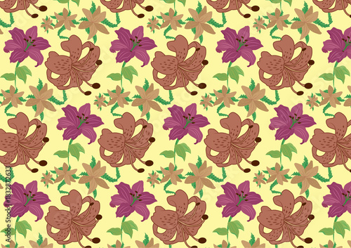 seamless pattern with floral motifs for textile, print, cloth or cloth, cloth, posters, dresses, fashion, template,