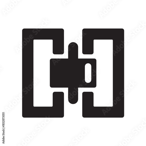 Minimalist hinge icon simple flat vector design isolated on white background for web and mobile apps