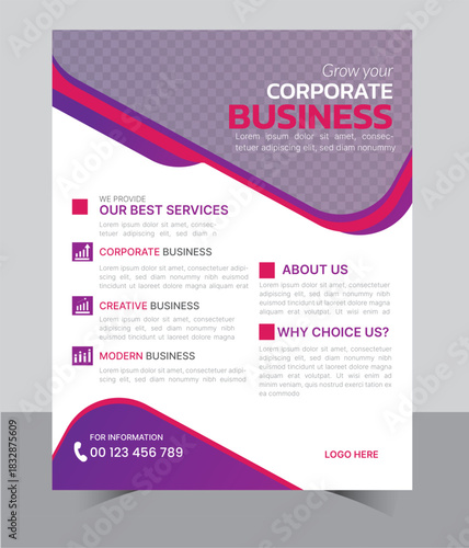 business template flyer design poster layout modern proposal and creative trending company advertising leaflet small poster and marketing