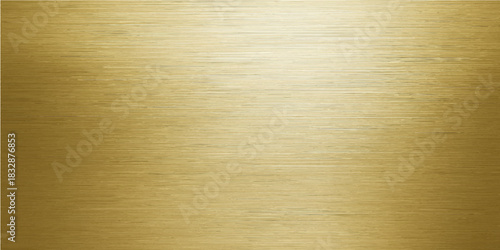 Gold brushed metal texture and an old brown wooden plank background