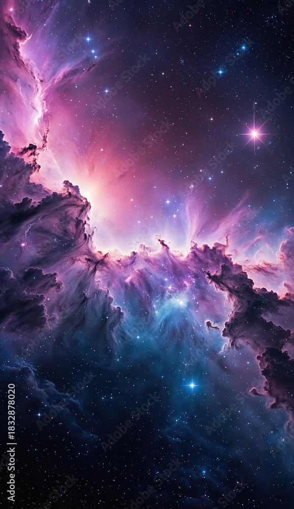 Fototapeta premium Ai image deep space nebula