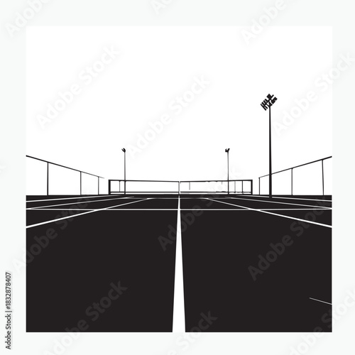 empty tennis court