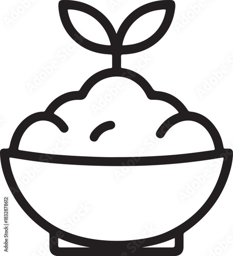 A small seedling sprouting from fertile soil in a nurturing pot