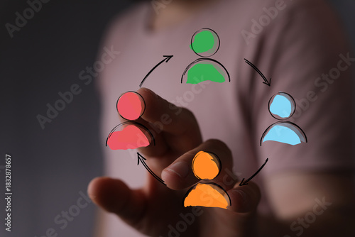 Visual of a hand pointing t...