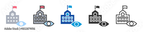 surveillance state icon set multi style various collection