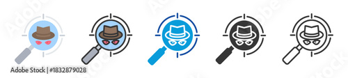 counterintelligence icon set multi style various collection