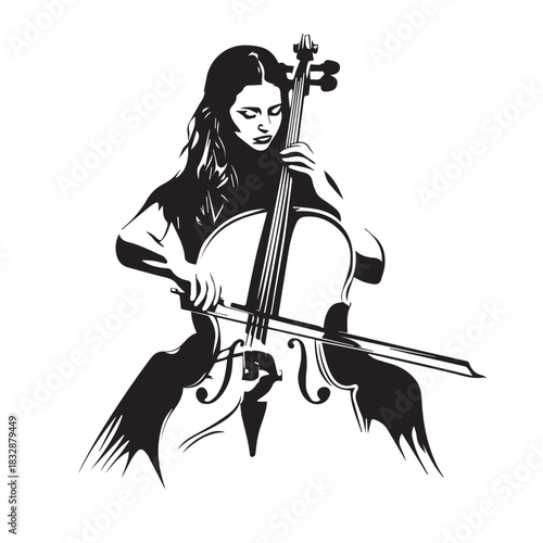 young woman playing violin