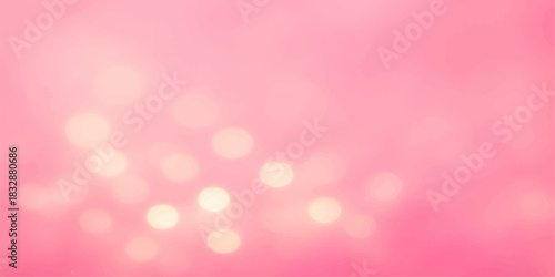 Bright pink bokeh light design with soft purple glow and Christmas decoration