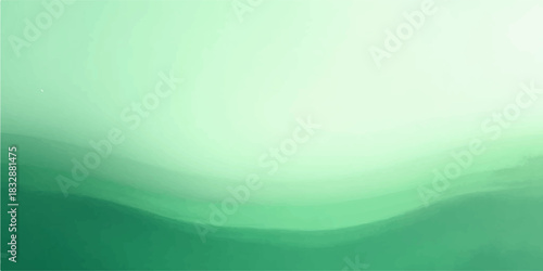 Abstract bright green wave design wallpaper with soft blurred motion lines and light blue texture